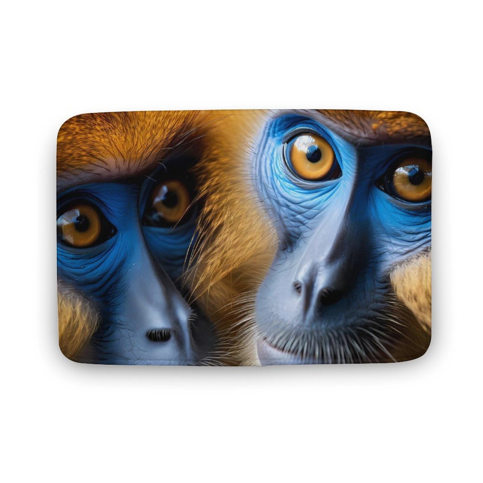 Golden Monkey Face Coral Velvet Rugs Non-Slip Bathroom Rugs Soft Kitchen Rug Floor Carpet for Home Decor 19.7