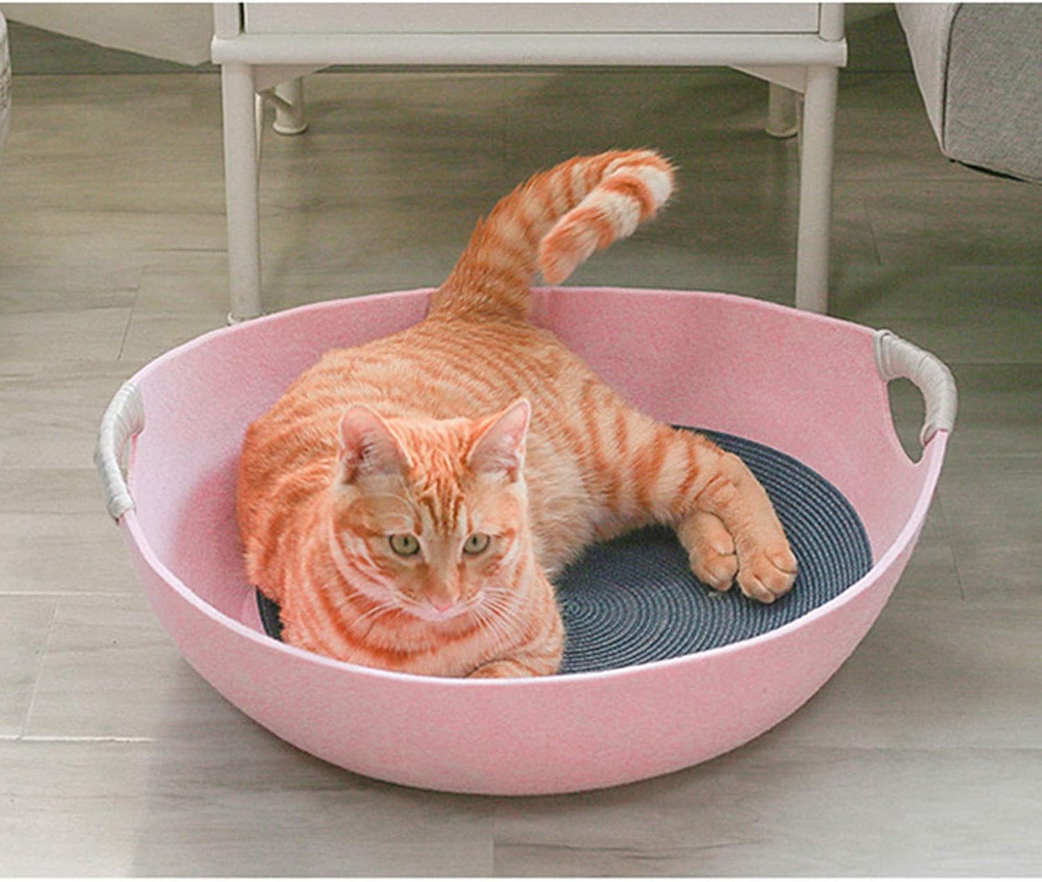 Dogs and Cats Pet pad Felt Cat Bed Summer Little Pet Puppies， Small cat, Portable Lounger， The Color of The mat is Random Pet Bed