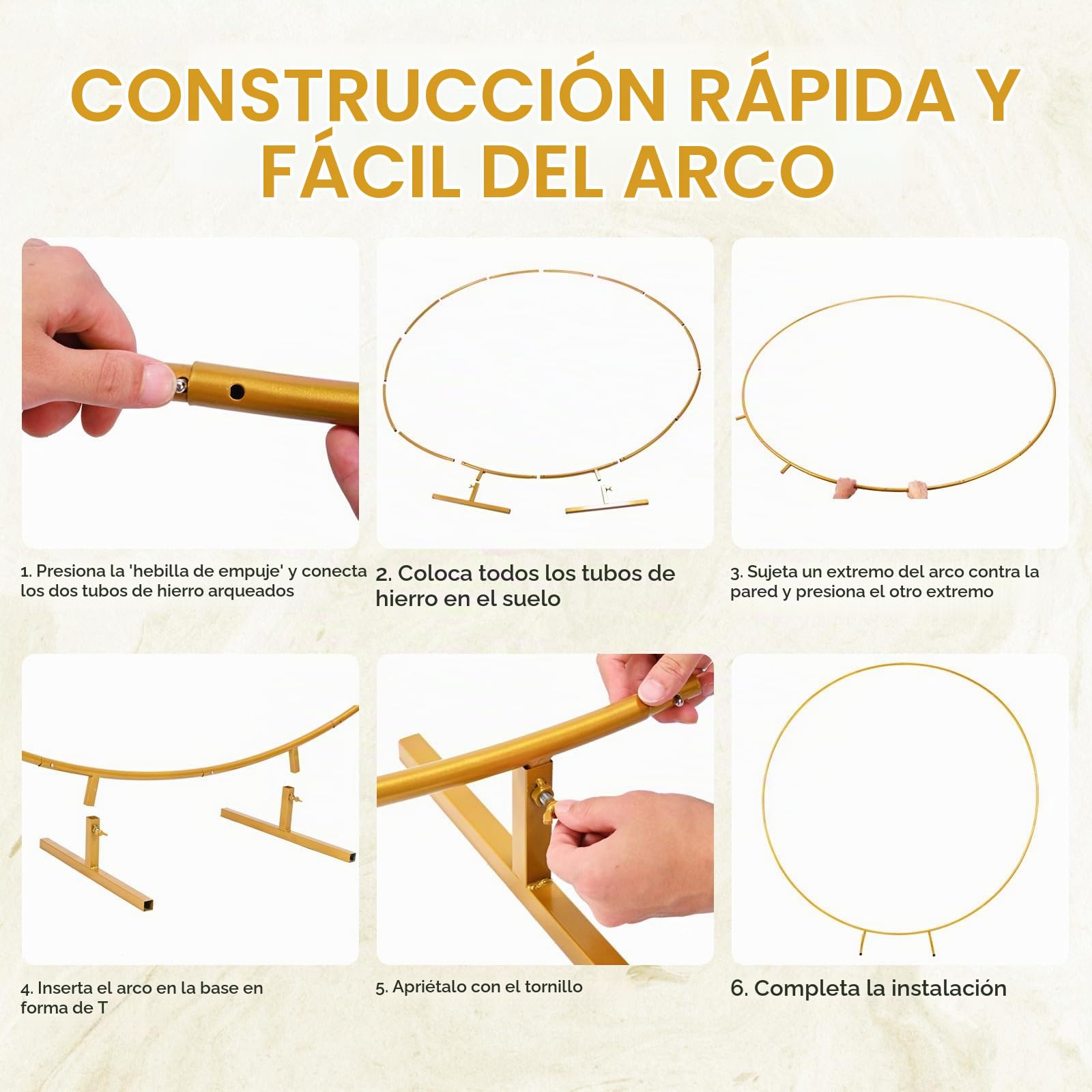 Kit de arco de globos para fiesta de cumpleaños Aniversario de compromiso de boda de 2.2M/7.2ft festival de navidad Soporte de fondo redondo con arco de guirnalda de globos kit