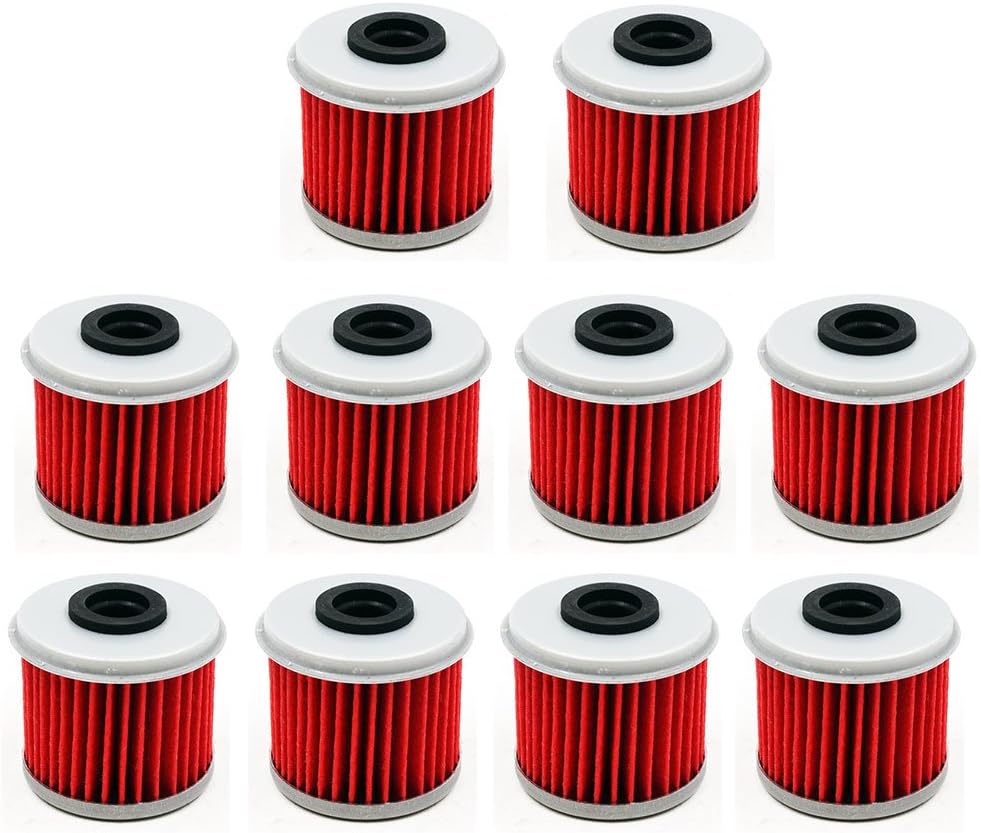 KN116 HF116 Oil Filter Replacement for Honda ATV CRF250R CRF250X CRF450R CRF450X TRX450R TRX450ER (10 Pack)