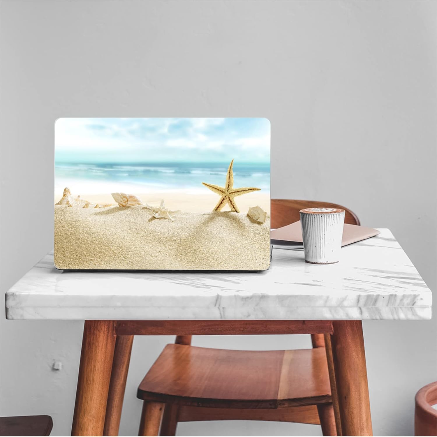 Compatible with MacBook Air 15.3-inch Case 2023 Release New Model: A2941 M2 Chip,Printed Pattern Hard Shell Laptop Sleeve with Keyboard Cover & Dust Plugs，Beach Scenery 11