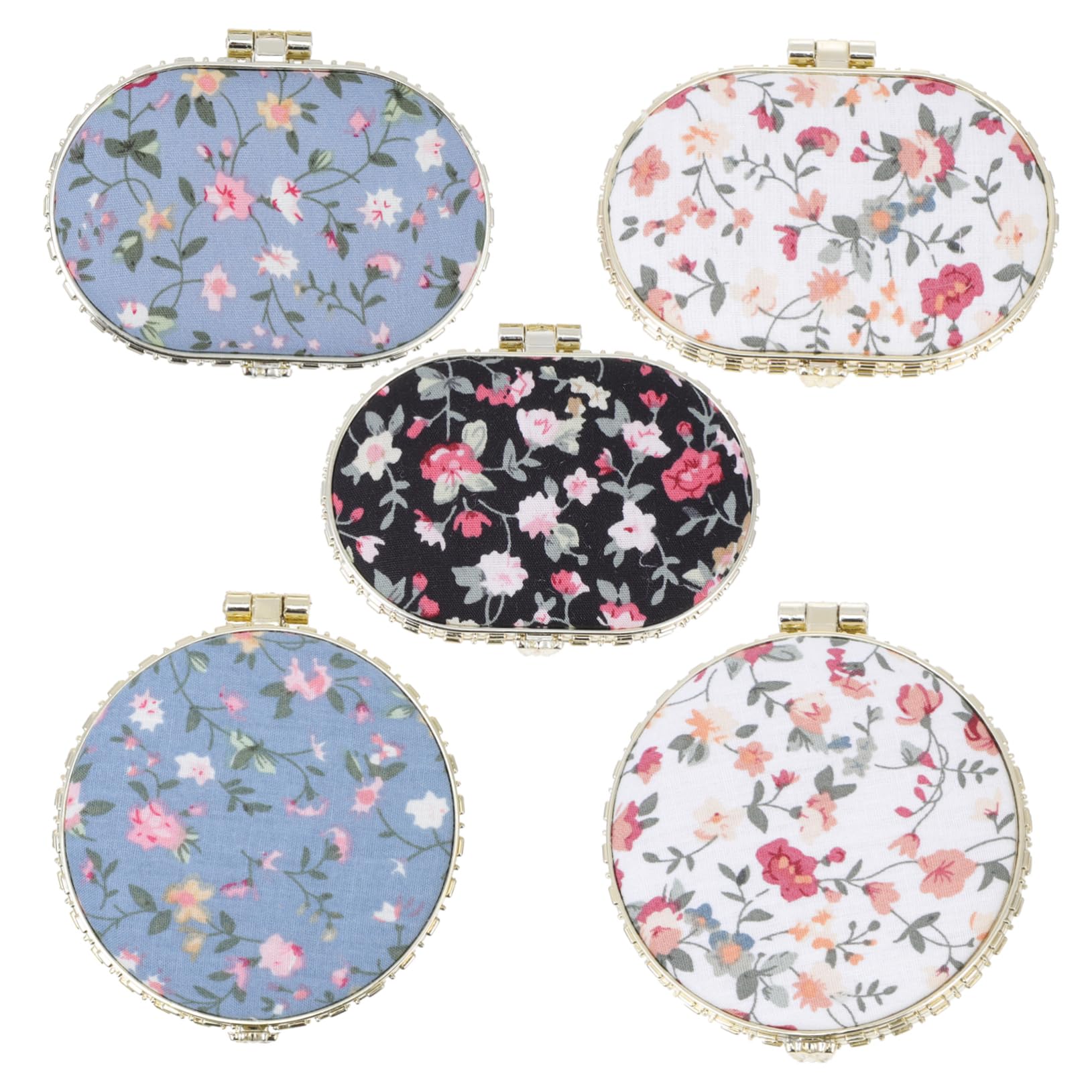 VICASKY 2 Set Specchietto Makeup Portatile Con Design Doppio Per Include E Ovali Vari 5 Pezzi * 2