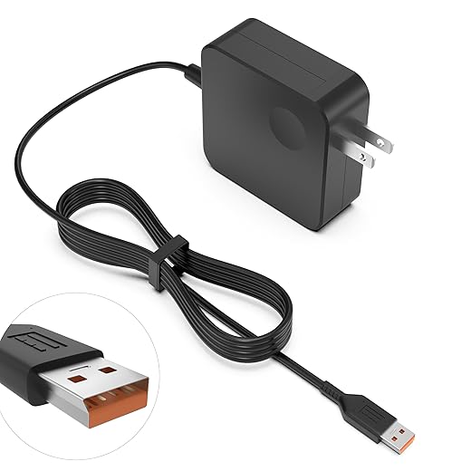 Futurebatt 65W Adapter Charger Cord for Lenovo Yoga 3 Pro 1370 13.3 Inch Ultrabook, Yoga 3 11" 1170, Yoga 3 14 1470, Yoga 700 11, Yoga 700 14, Yoga 900 IFI ISE, Yoga 900S 12ISK, Ideapad 700s, Miix 700