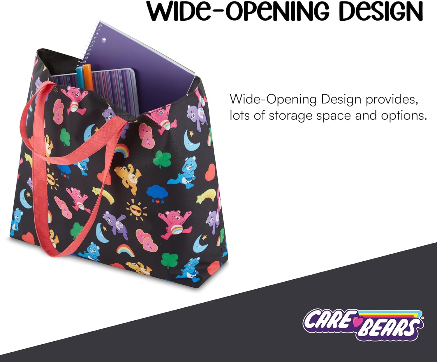 Care Bears Nylon Tote bag - Girls, Boys, Teens, Adults - All Over Print Single Handle Nylon Tote Handbag - Image 3