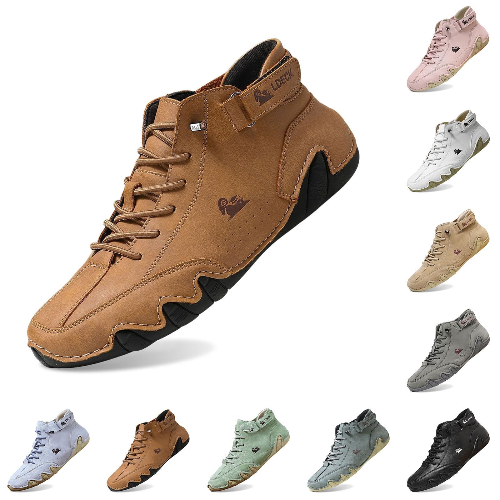 Stivali Alti in Pelle Scamosciata Fatti A Mano Italiani, Scarpe Uomo Impermeabili, All'aperto Antiscivolo Leggeri Traspiranti Tutte Le Stagioni Scarpe Casual Uomo