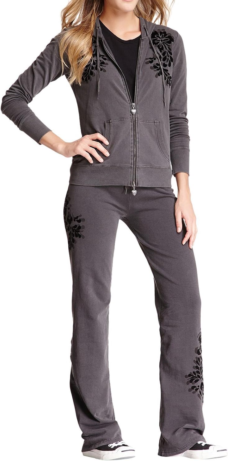 VERTIGO PARIS Women's Wash Flock Print Lounge Two Piece Jog Set