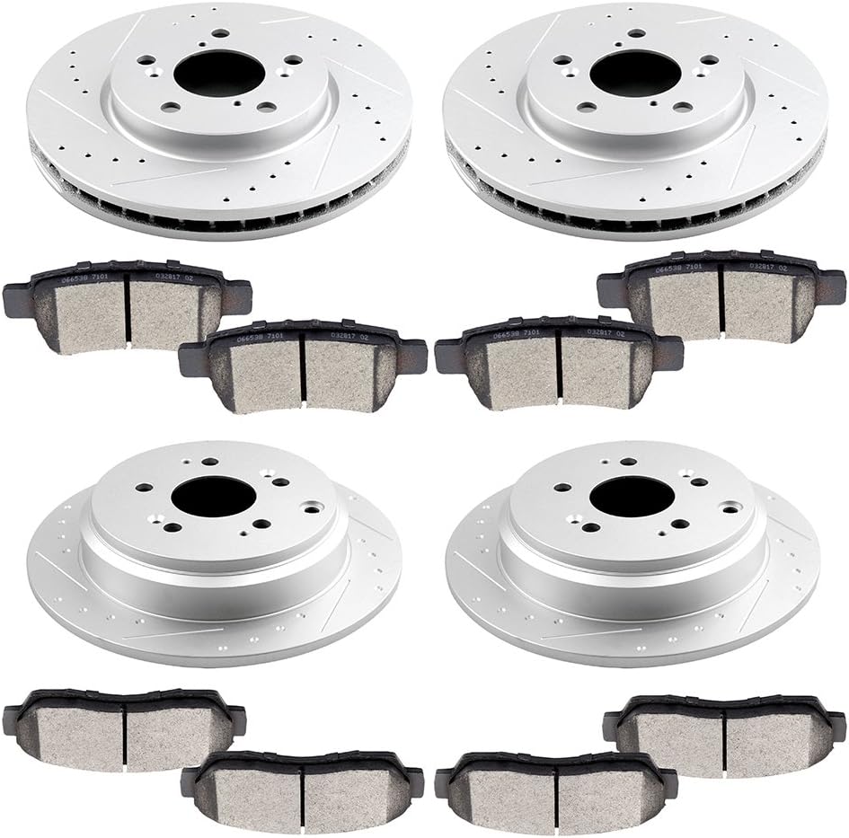 Brake and Rotors Kits,SCITOO 4pcs Brake Rotors and 8pcs