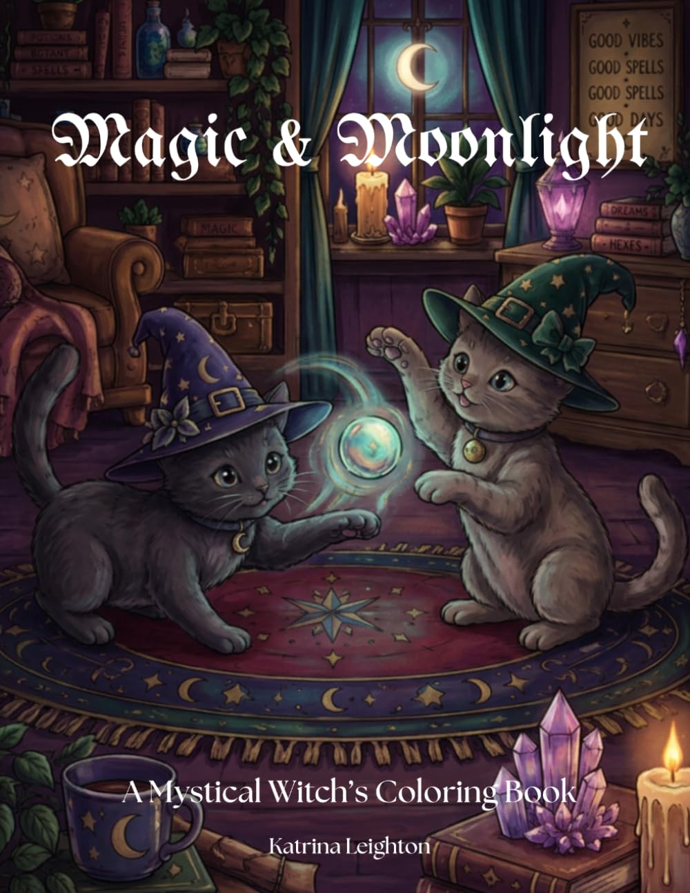 Magic & Moonlight: A Mystical Witchy Coloring Book for Adults
