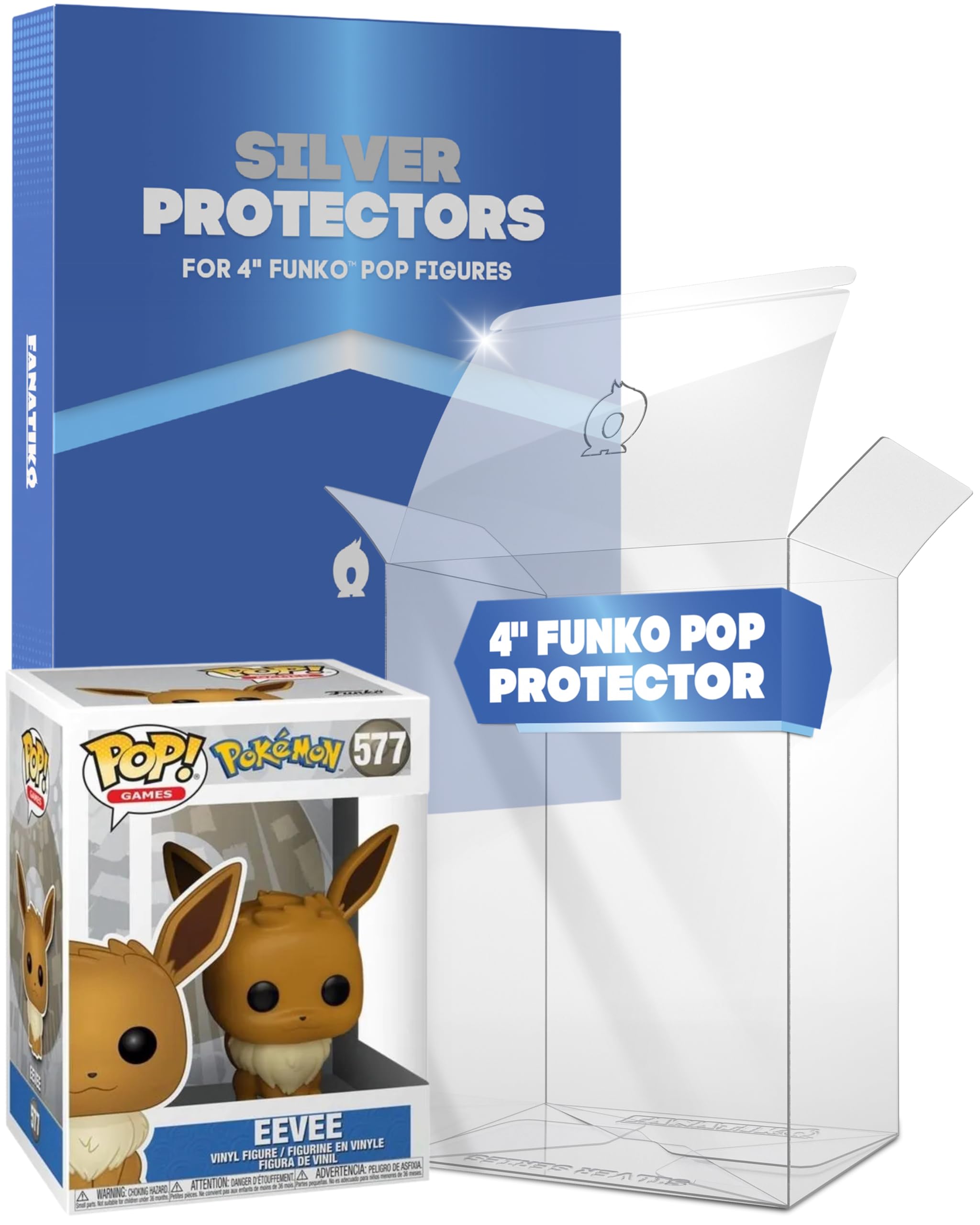 Pack de 12 Protectores Silver para Funko Pop 4" – Funda Funko Pop de 0,4 mm de Grosor – Mantén tu Colección Impecable con tu Protector con Film Antiarañazos