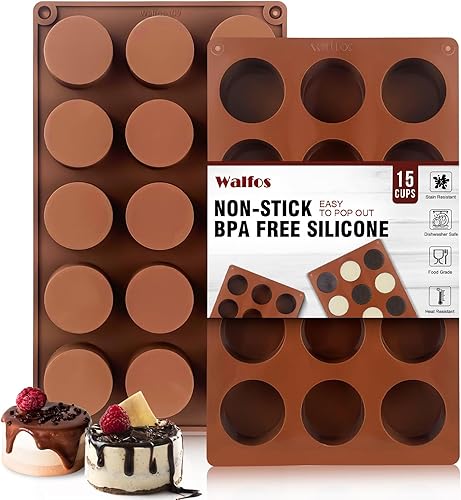Miniatura 26 de Walfos Molde de silicona para letras y números de chocolate, molde antiadherente para chocolate, hecho de silicona de grado alimenticio, sin BPA, 2