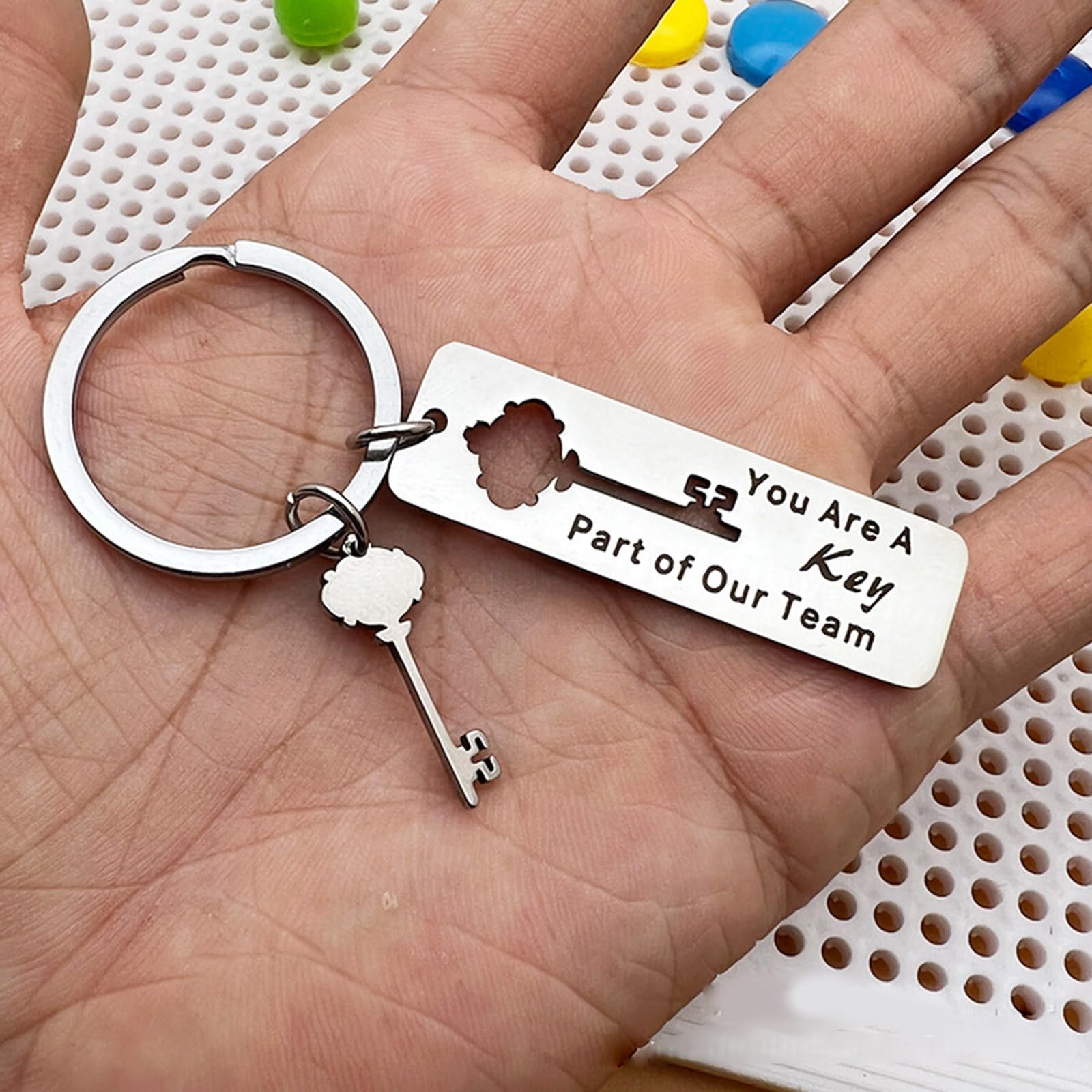Portachiavi a Cuore in Ecopelle Maestra Personalizzato con Nome - Idea Regalo per Maestre e