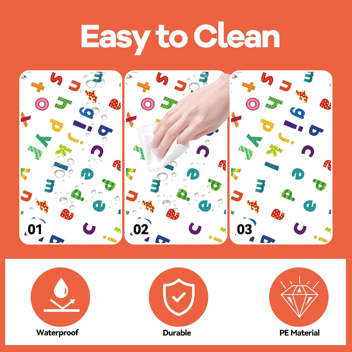 2 Pack Alphabet Party Tablecloth, 54 x 108 Inch Disposable ABC Plastic Table Cover Educational Themed Table Cloth for Back to School First Day of School Pre K Grad Party Supplies Teacher Decorations