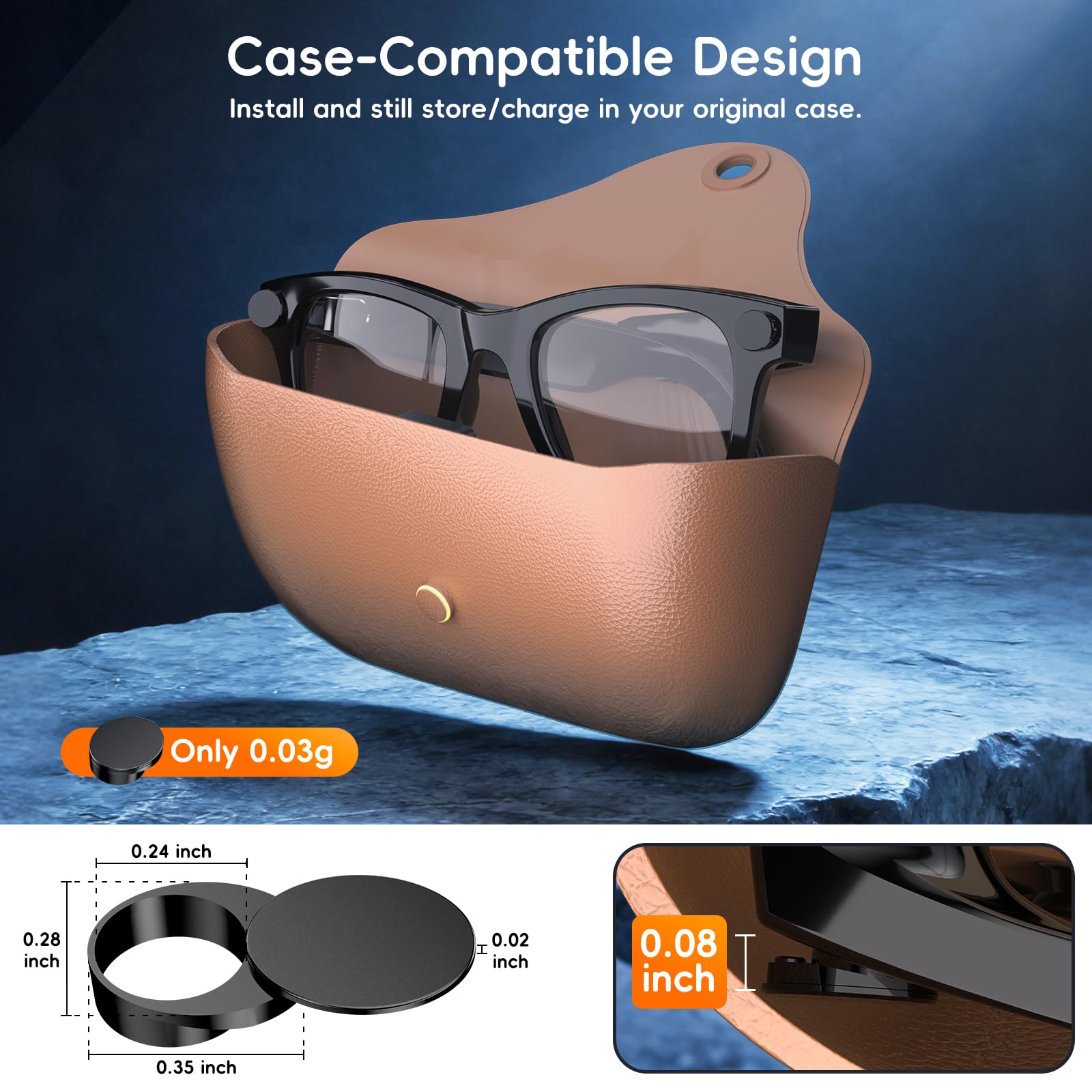 2 Pcs 180°Rotating Privacy LED Light Blocking Cover for Ray-Ban Meta Wayfarer/Skyler/Headliner (Gen 2) & Oakley Meta HSTN Smart Glasses Accessories Light Cover, Reusable Blackout Webcam Covers — view 7