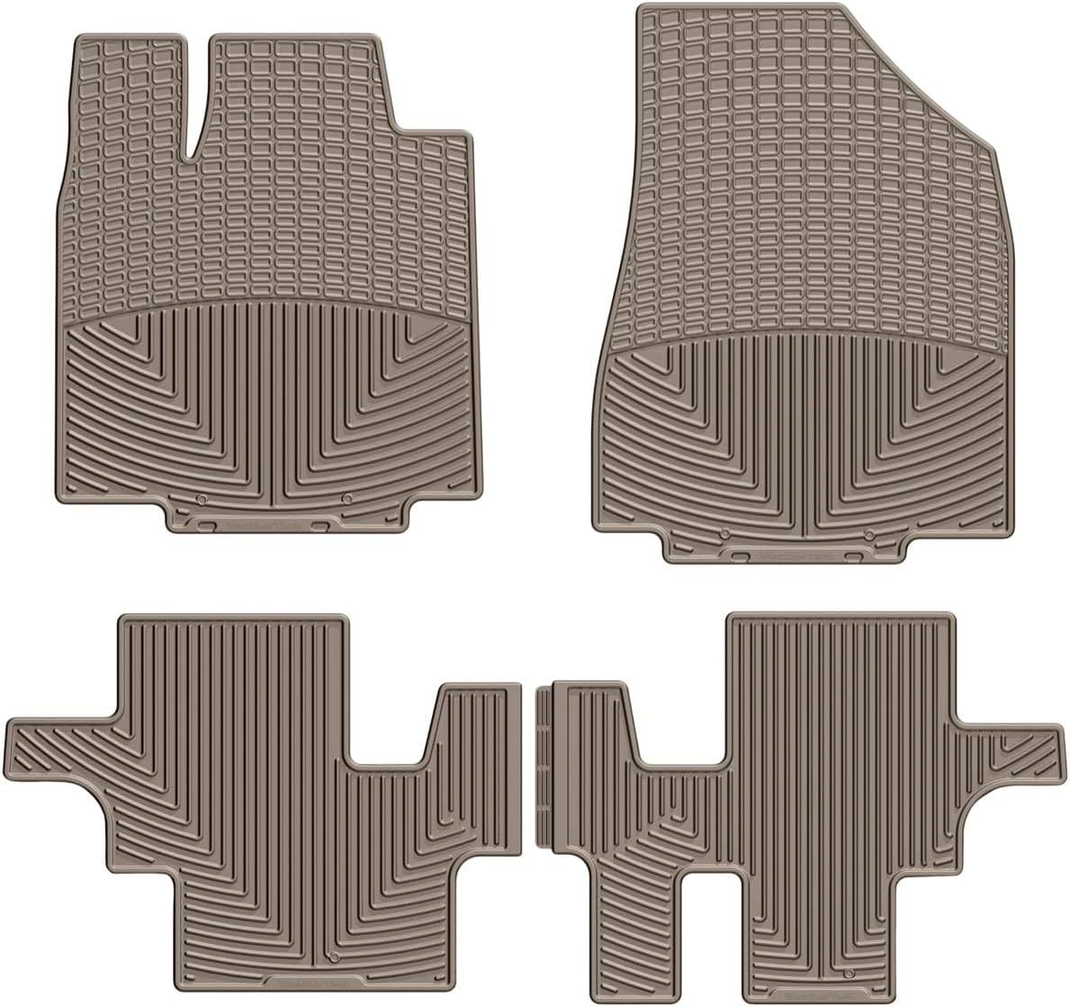 WeatherTech All-Weather Floor Mats for Nissan Pathfinder, JX, QX60-1st & 2nd Row (W298GR-W302GR), Grey