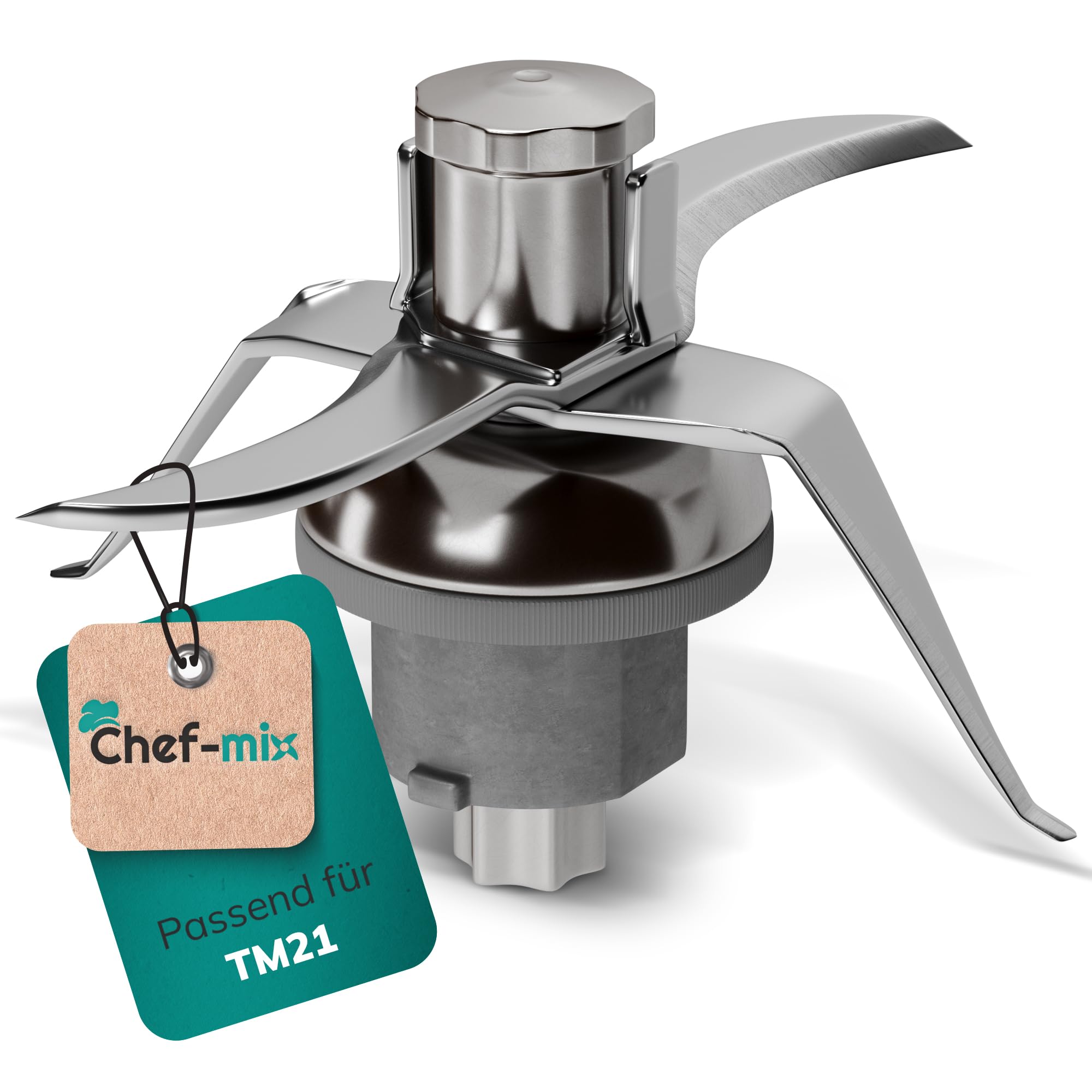 Chef-Mix Mixing Knife TM21 Stainless Steel with Diсhtung Replacement for Thermоmix Vоrwerk TM21 - Thermоmix Replacement Blade TM 21 Ultrasonic - Vоrwerk Thermоmix Accessories TM21 & Thermоmix TM21