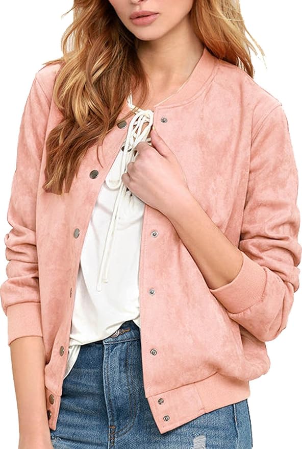 blush faux suede jacket