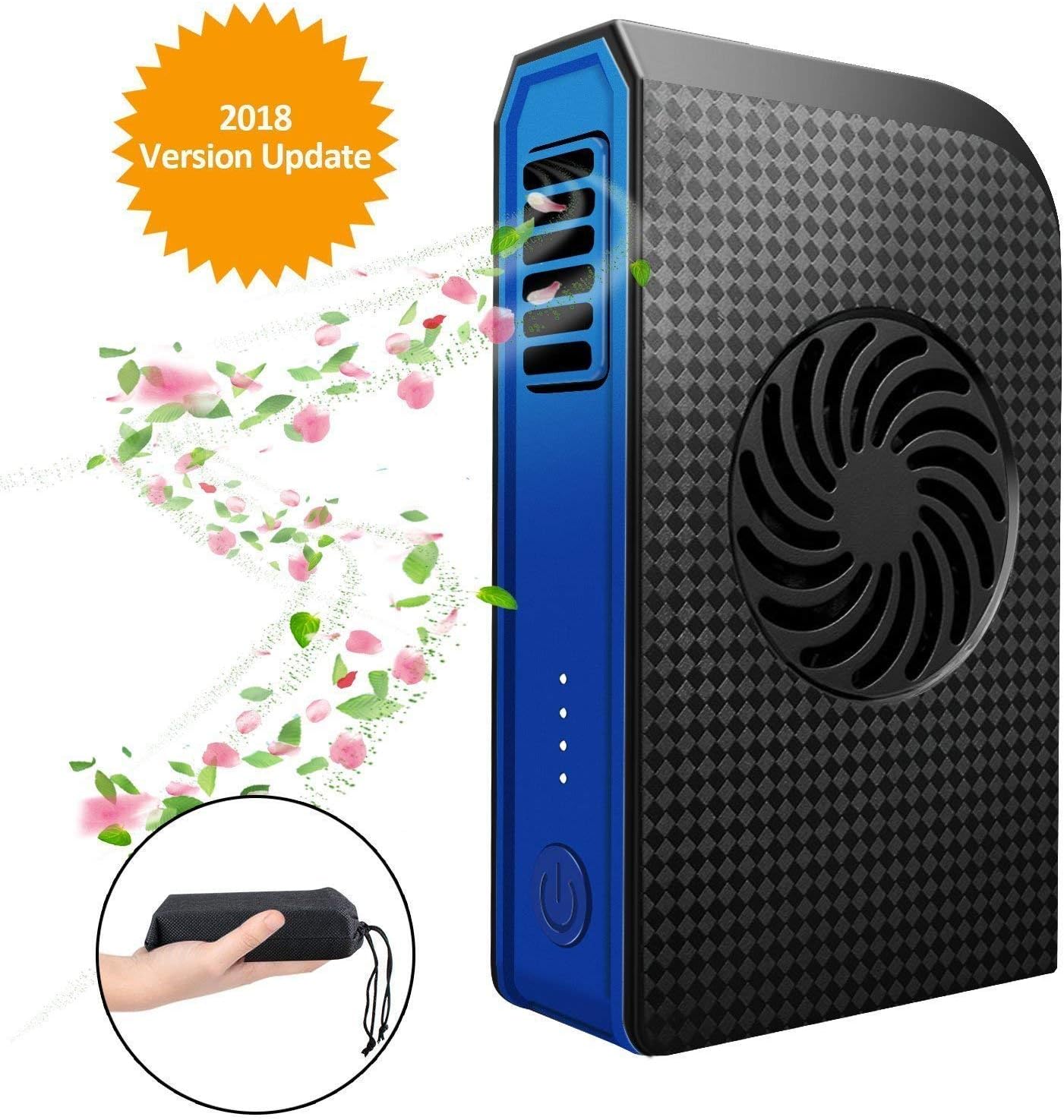 Small Personal Fan , Peralng Portable Handheld Fan with 6000mAh Battery, Portable,Battery Rechargeable,3 Speeds,Bladeless,Cooling for Travel,Camping, BBQ, Boating,Fishing - White