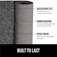 Gorilla Grip 2x8 Ft Rug Pad: Slip-Resistant Felt with Rubber Backing, 1/8 Inch Thick Cushion for Hardwood Floors & Rug Protection