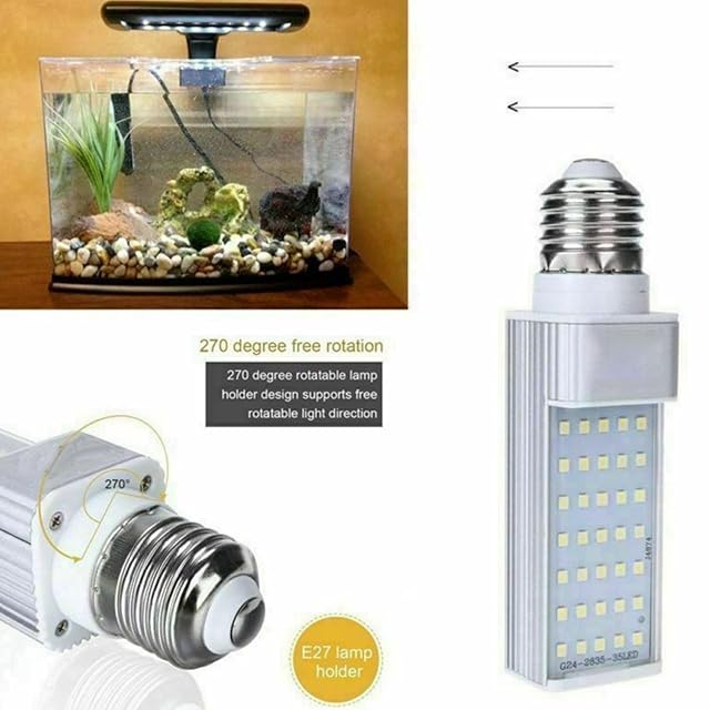 Foto 5 de 8 de lascivious 2 bombillas de acuario de 7 W con luz LED para peces, coral, E27, color