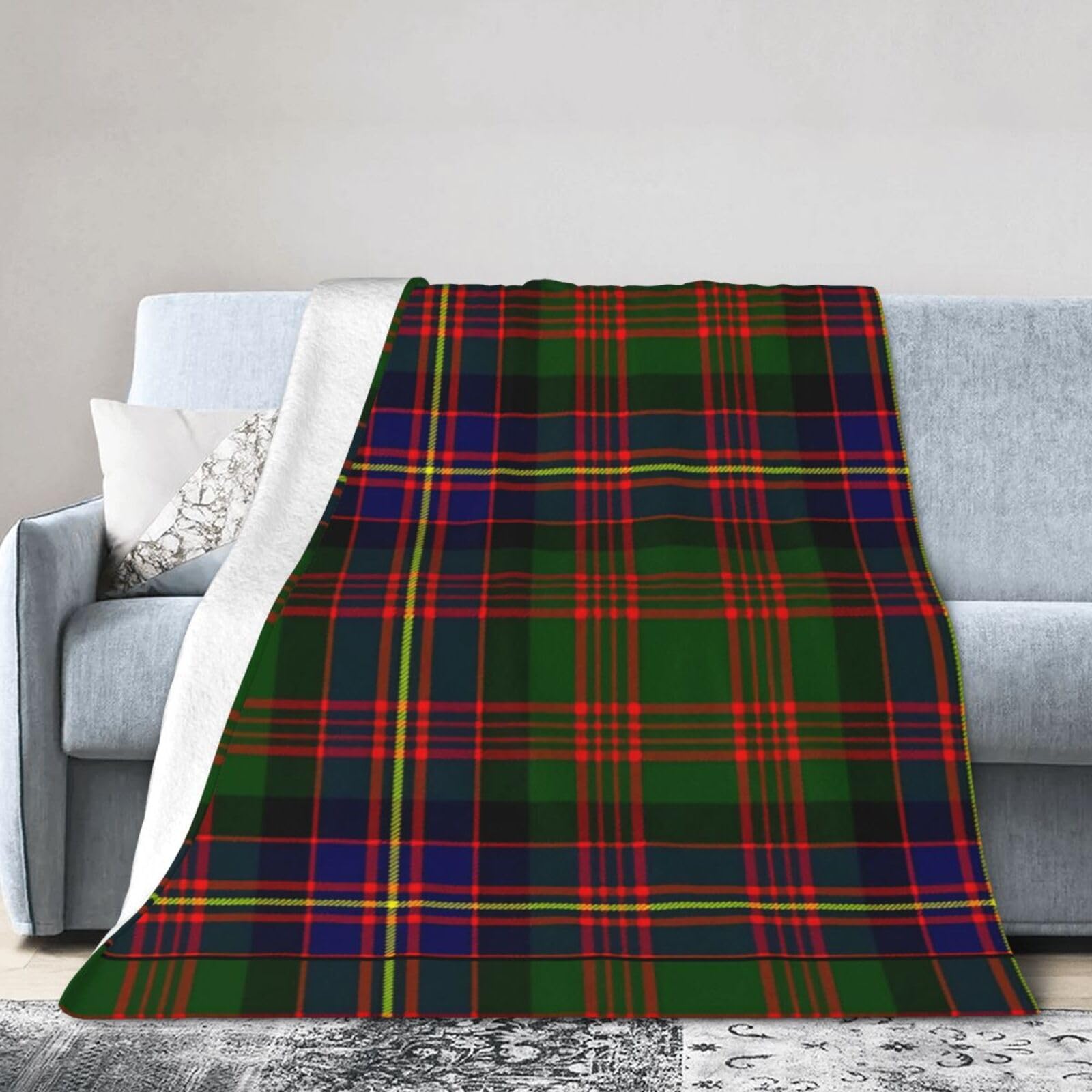 ERTDFXCV Clan Cochrane Tartan Blanket 60"x50"