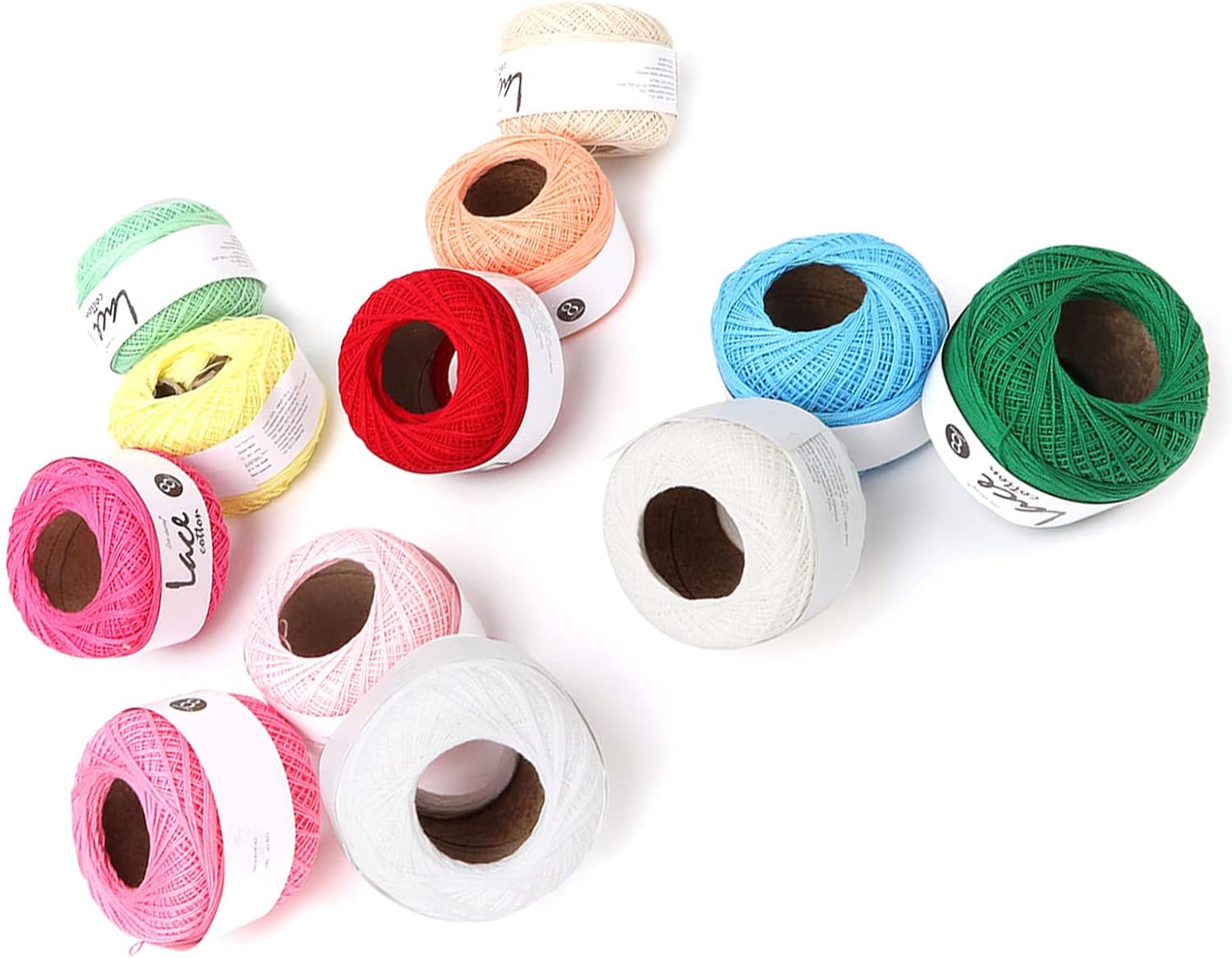 Popular Lace Thread, Coon Handmade Crochet Sewing Thread, Silk Lightweight Thread for Sewing Arts and Crafts(12 Colour)