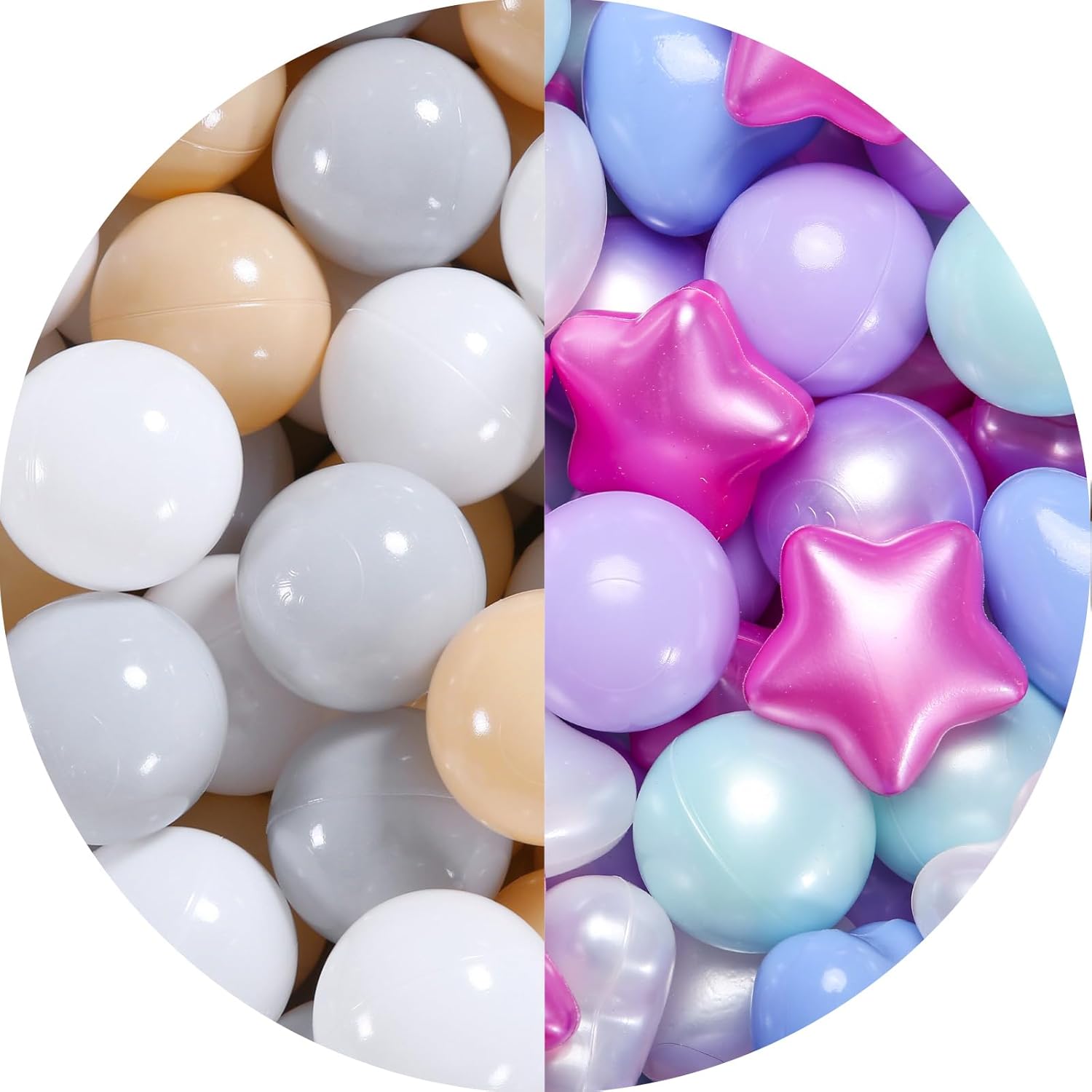 GOGOSO 300pcs Star Ball Pit Balls for Ball Pit