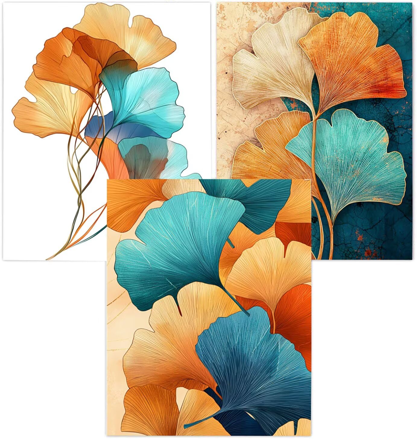 Generico Cnyaunfi 3 Pezzi Pianta Pittura Diamante Fai-Da-Te, 5D Verde Diamond Painting Kit Completo per Hobby Creativi Adulti, Per La Decorazione Della Parete Di Casa 70x90cm YF-3524