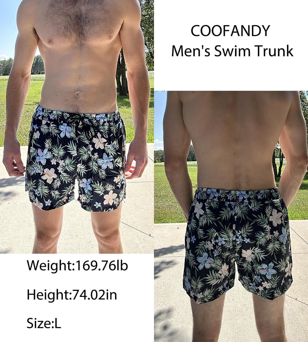 COOFANDY Men's Swim Trunk Quick Dry Swimwear Mesh Lining Bathing Suit Swimsuit Board Beach Sport Short - Image 2