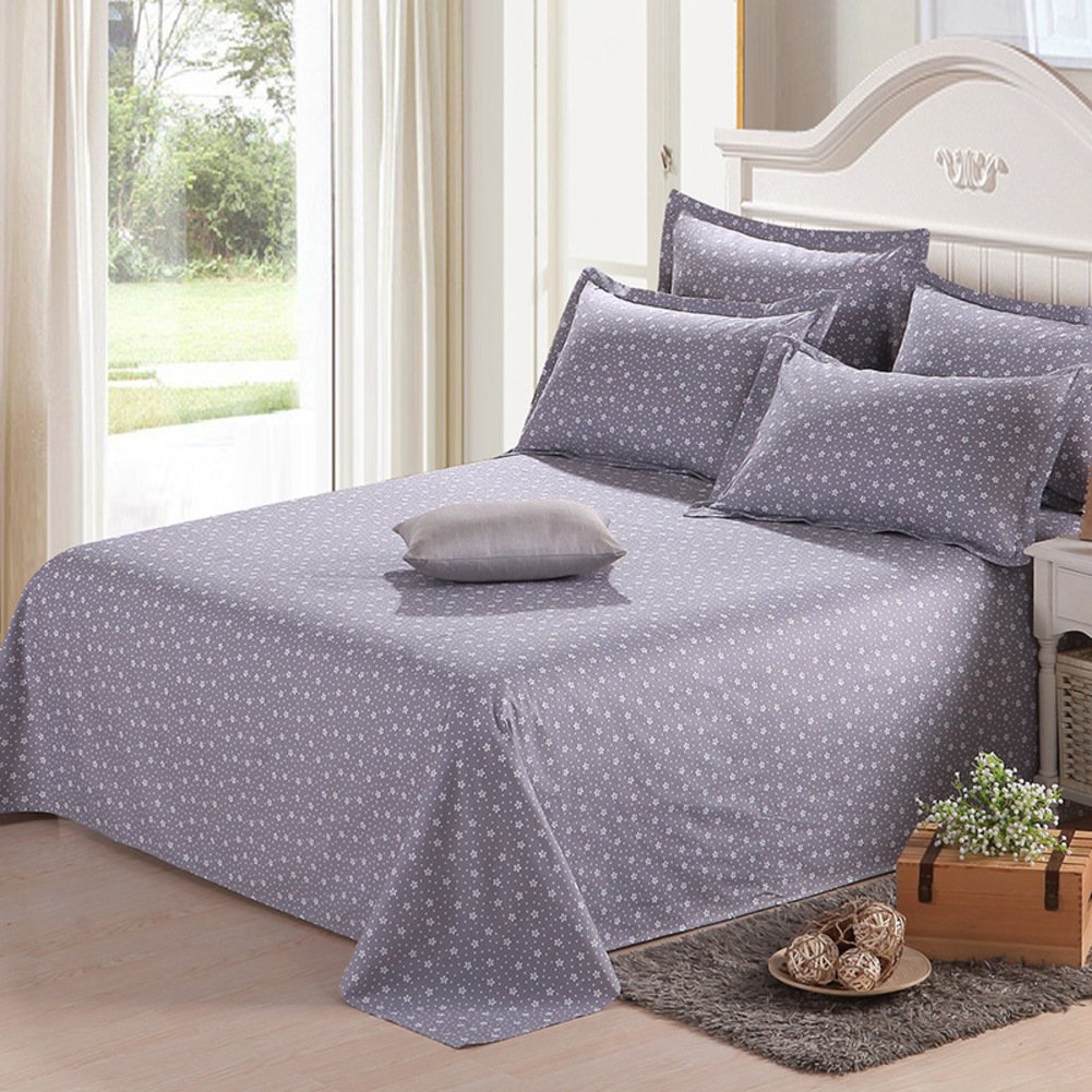 Drap plat en coton pour lit simple 120x230 cm avec imprimés géométriques