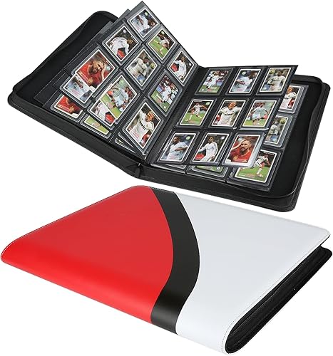 Carpeta Toploader rígida, fundas rígidas con 9 bolsillos para 288 tarjetas. Carpeta de tarjetas con fundas para rígidas "3 × 4", tarjetero