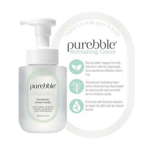 Miniatura 3 de PUREBBLE Lavado de manos espumoso, verde refrescante, 10.1 fl oz (verde refrescante, paquete de 2)