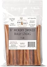 Mika & Sammy's Hickory Smoked Bully Sticks for Small & Medium Dogs (6 Inch 1 Ib)