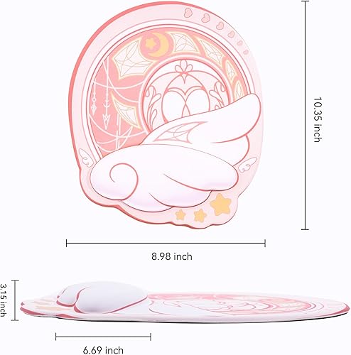 Miniatura 5 de GeekShare Alfombrilla ergonómica para mouse con soporte para reposamuñecas, base de goma antideslizante para escritorio, laptop, hogar y oficina,