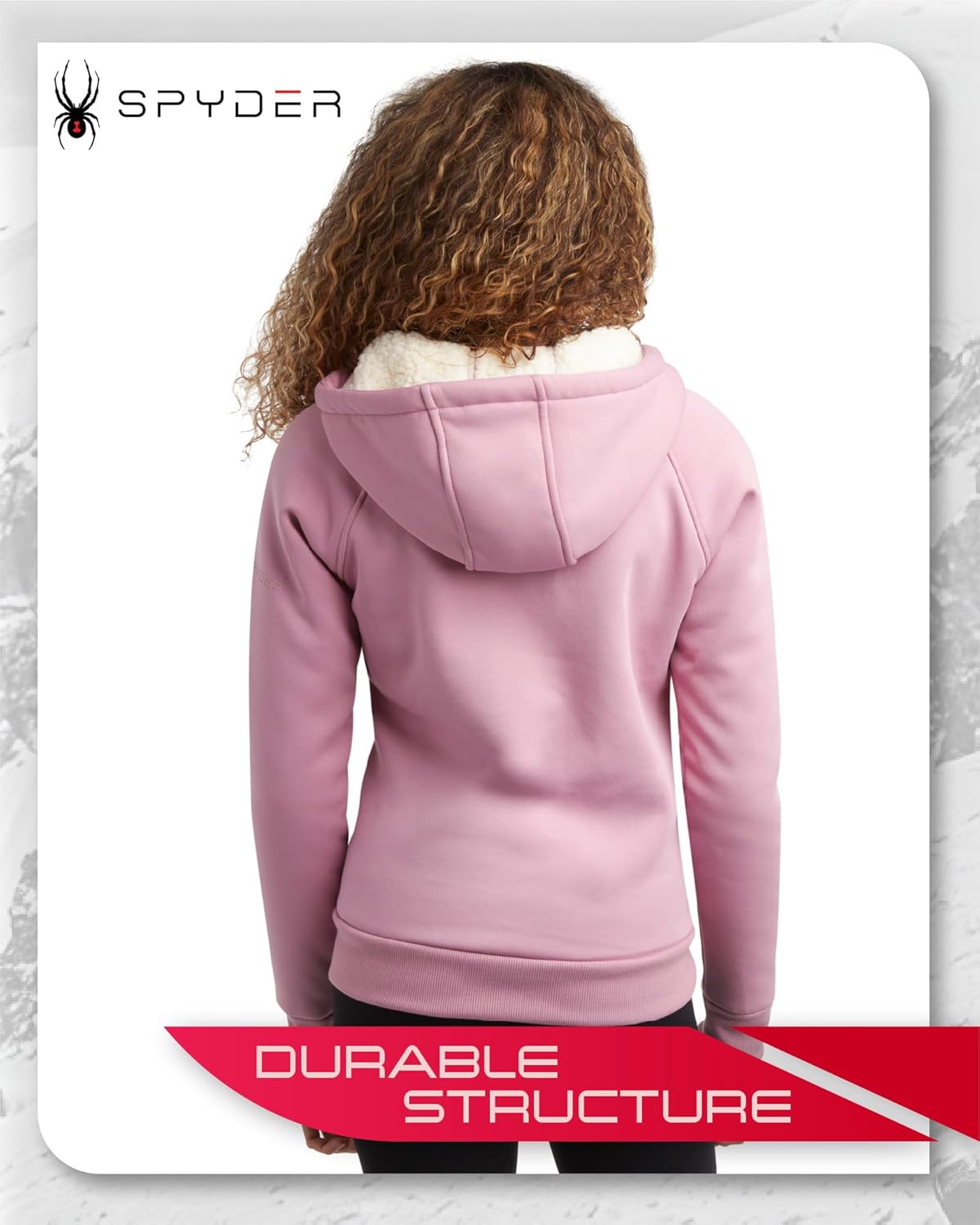 Spyder Womens Sherpa Fleece Jacket - Heavyweight Waffle Knit Hoodies for Women Warm Thermal Zip Up Womens Sweatshirt - Image 6