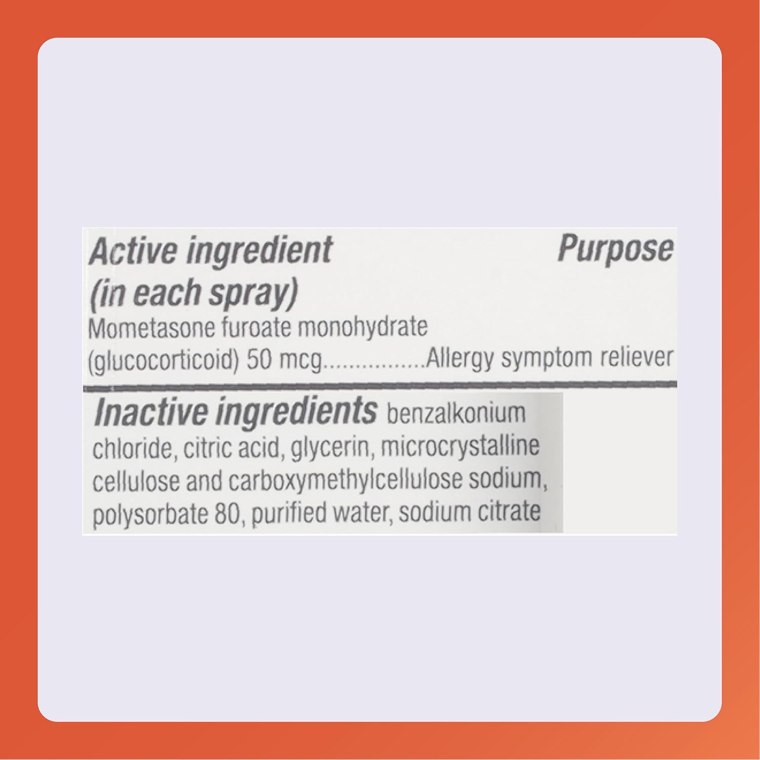 Rugby Mometasone Furoate Nasal Spray, 50 mcg Per Spray - 24-Hour Allergy Symptom and Congestion Reliever - Non-Drowsy Glucocorticoid Nose Spray - Scent-Free Mist - 120 Sprays - 0.57 Fl. Oz. image 5 of 6 B0DHSTC136