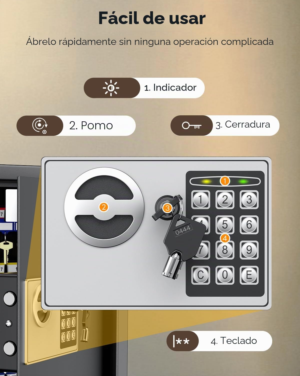 Uniclife Armario para llaves de 70 posiciones con combinación y cerradura de llave, organizador de llaves de seguridad montado en la pared, negro