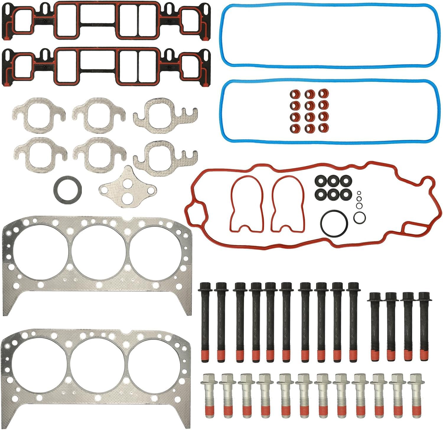 IRONTEK Head Gasket Kit fit for Fit 96-06 Chevrolet GMC Isuzu 4.3L V6 OHV 12v VORTEC Cylinder Head Gasket Set #HS9354PT-6