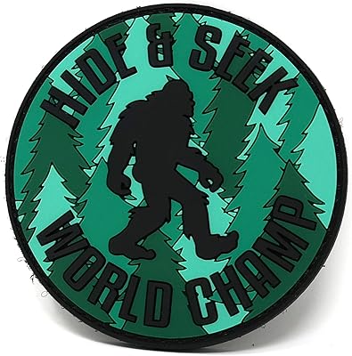 Bigfoot Hide & Seek Champ Hook and Loop Patch | Funny Tactical Patch