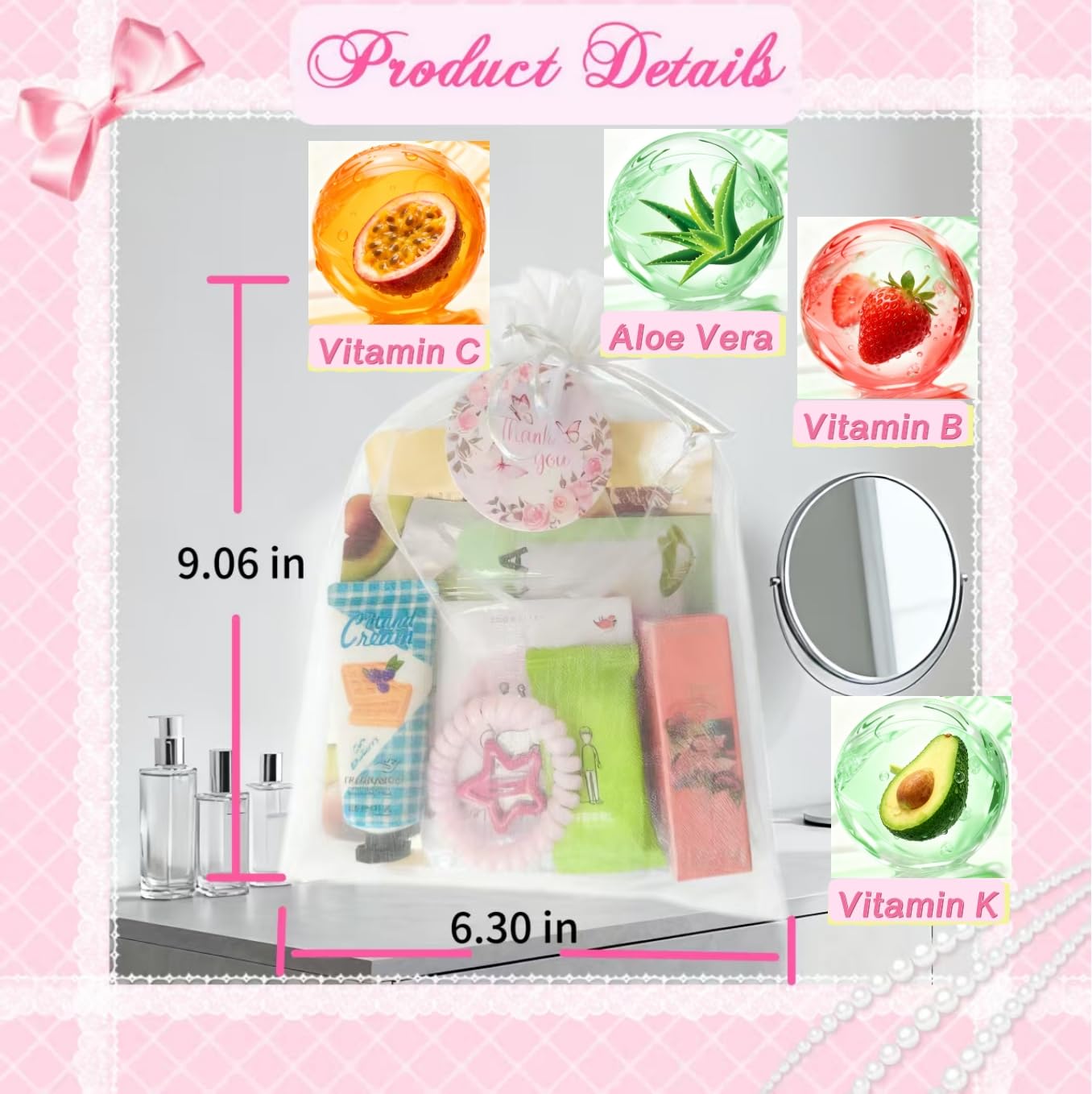 77PCS Spa Party Supplies for Girls, Spa Party Favors Include Facial Masks,Under Eye Patches, Lip Balm, Hair Rings, Makeup Mirrors, Hand Cream, Compressed Towel, for Teen Girls, Sleepover Party gifts - Image 3