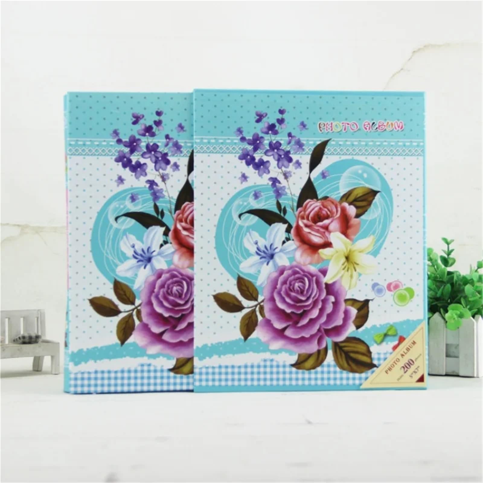 Álbum de fotos El álbum de fotos puede contener 200 bolsillos con 7 pulgadas (12, x 17,8 cm) Celebraciones aniversario