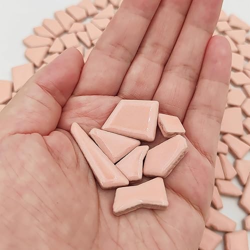 Vista 34 de Azulejos de mosaico de cerámica de 7.05 oz para manualidades, azulejos de mosaico de porcelana de 0.2 x 0.8 pulgadas para decoración del hogar