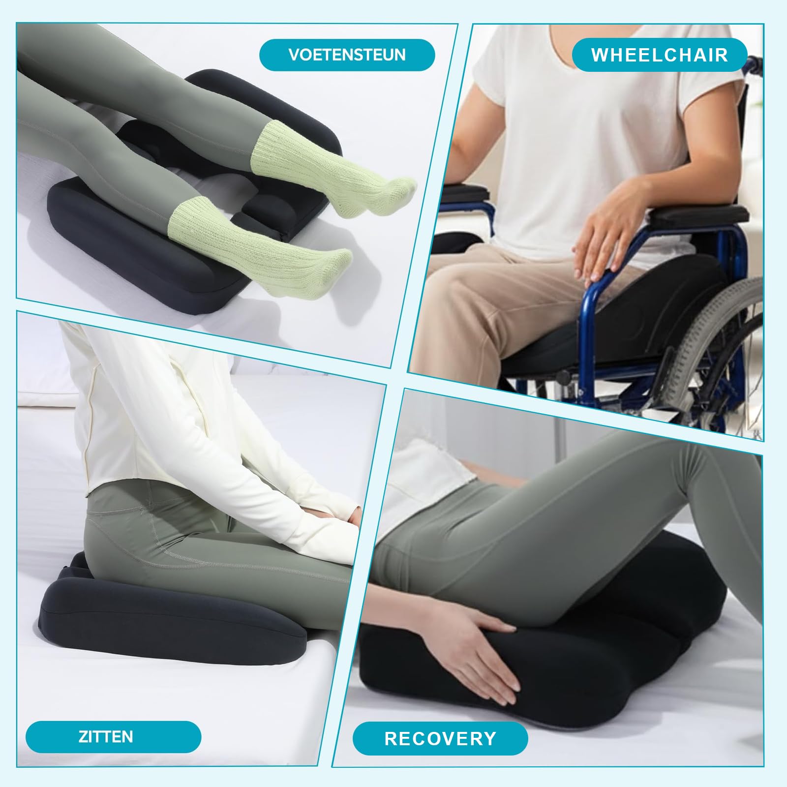 Cuscino per Emorroidi, Cuscino per Coccige, Cuscino in Memory Foam, Cuscino Antidecubito con Apertura a T, Pieghevole e Morbido, per Sedia Ufficio, Sedile Auto e Supporto Giornaliero