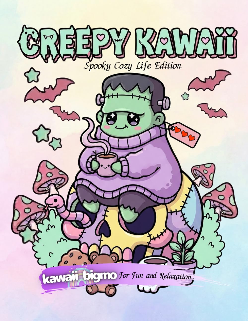 Creepy Kawaii: Spooky Cozy Life Edition: Cozy Coloring Book for Adults and Teens with Cute and Creepy Everyday Scenes for Relaxation