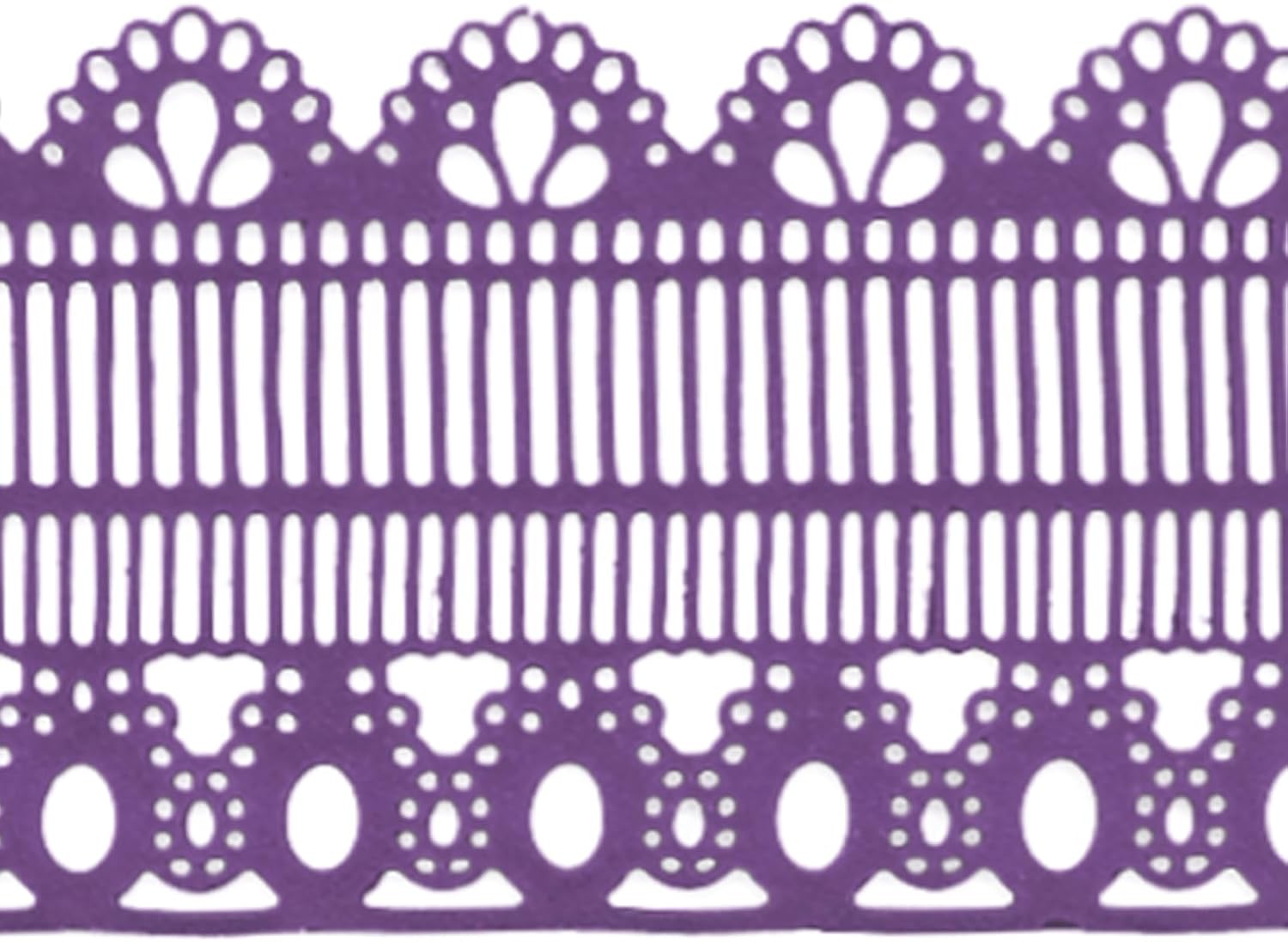 Large Pre-Made Ready to Use Edible Cake Lace Retro Trim Purple 14-inch 10-Piece Set
