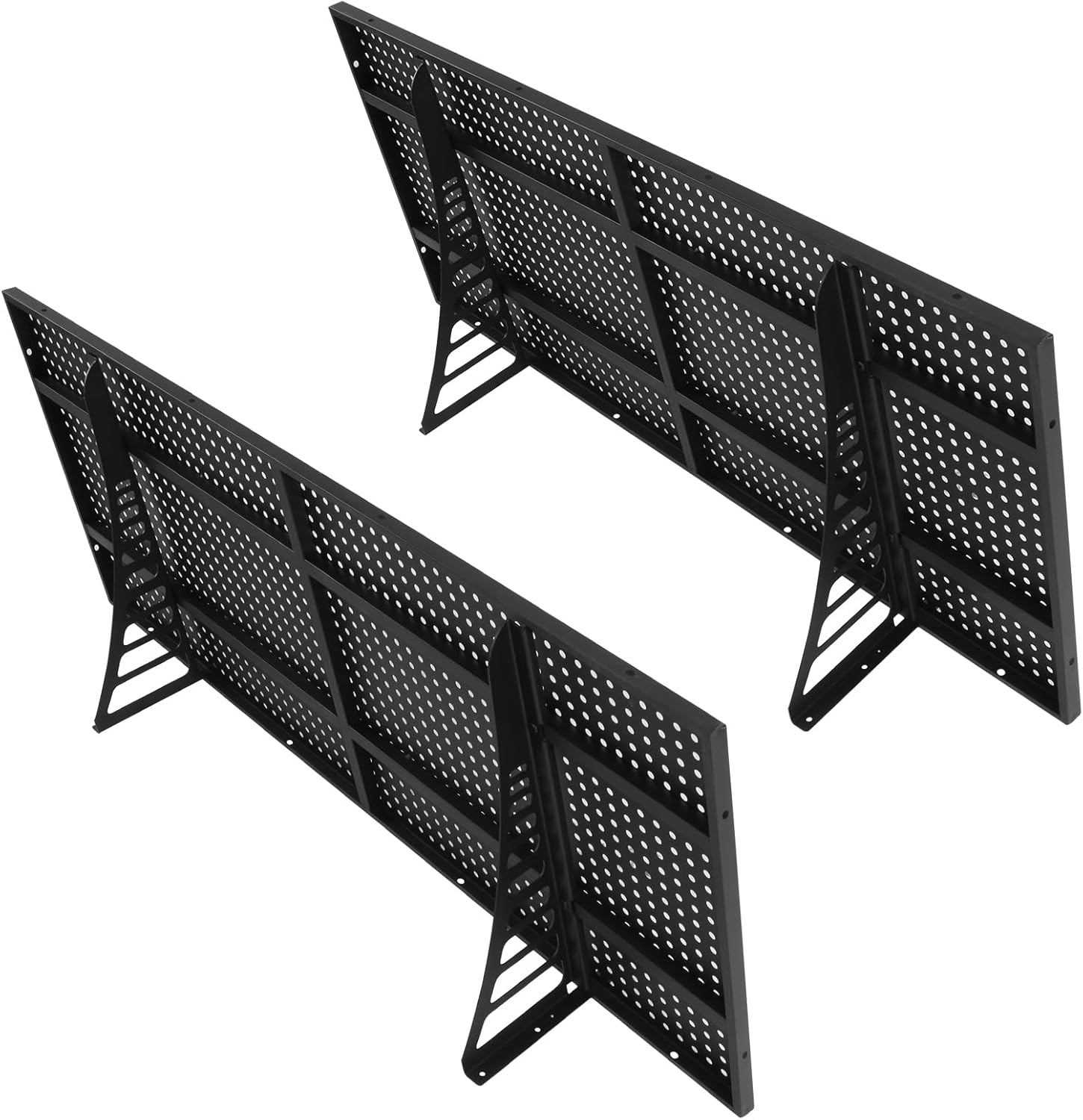 2-Pack 1.64x4ft Heavy Duty Wall Mounted Storage Shelf 280lbs Load Capacity Wall Mounted Garage Shelves with Hooks for Laundry Room Office Basement