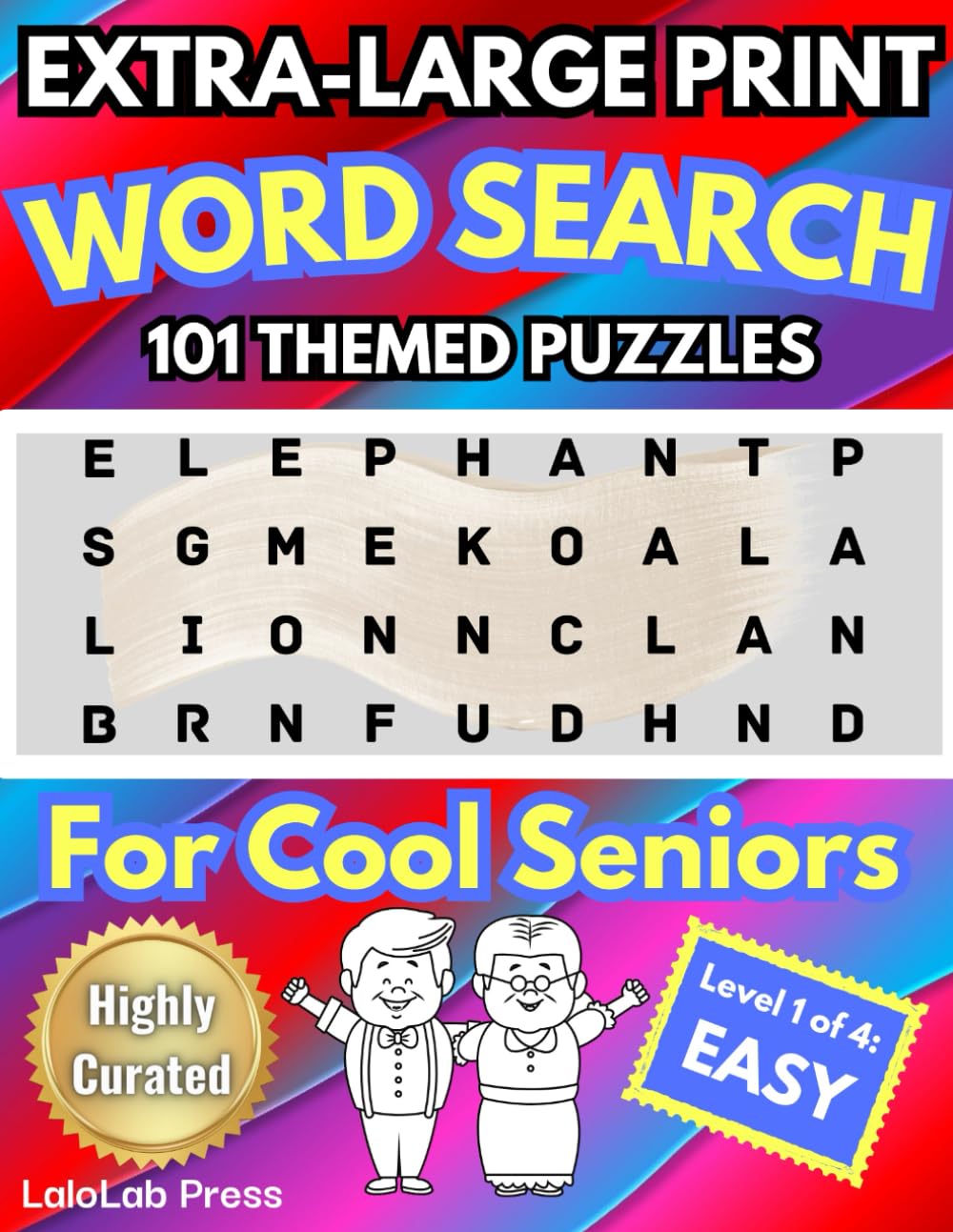 Extra Large Print Word Search Puzzles for Seniors: Themed & Highly ...