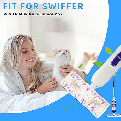 Miniatura 2 de 15 repuestos de almohadillas desechables para trapeador Swiffer PowerMop multisuperficie, almohadillas de repuesto de limpieza por pulverización