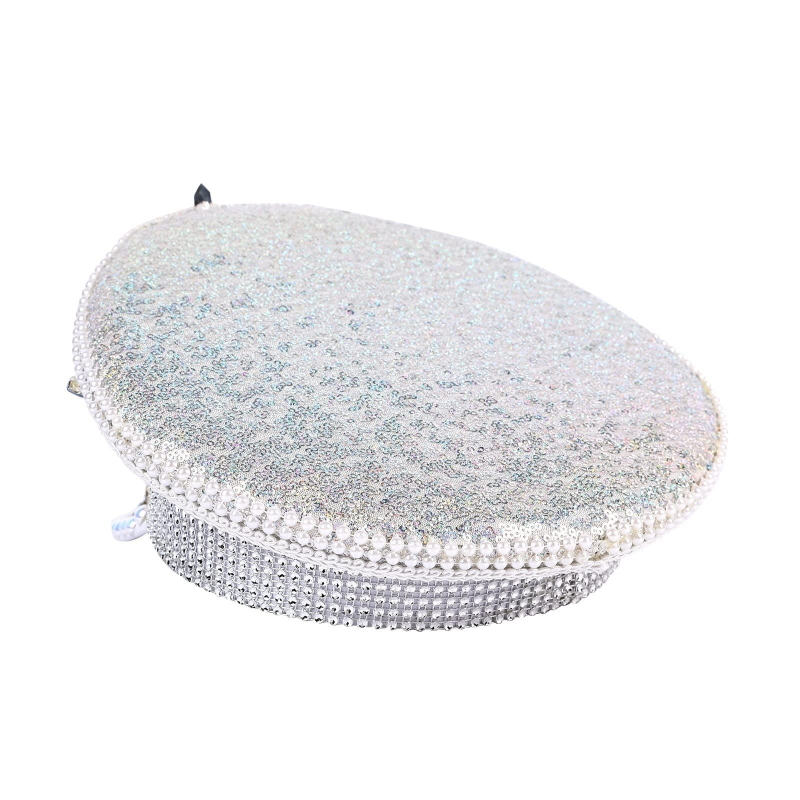 VIESSLG Handmade Novelty Bright Glitter Bride Hat Diamond Sequin Bride Captain Hat for Bachelorette Hen Party (Color : B1, Size : M