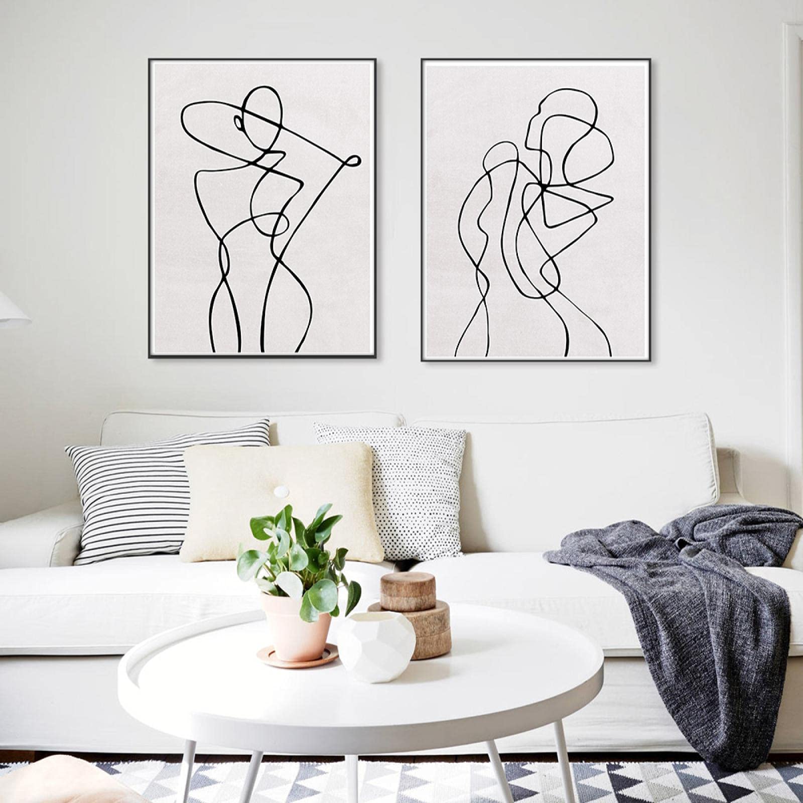Cuadros para la decoración de la sala de estar con dibujo de arte corporal 8