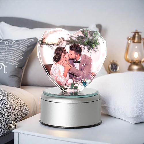 Miniatura 7 de Marco de fotos de cristal 3D personalizado, marco de fotos de cristal con impresión UV personalizado con tu propia foto, regalos personalizados de